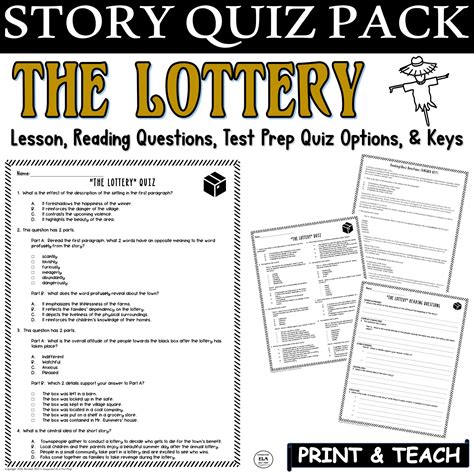 the lottery comprehension questions|The Lottery Questions and Answers .